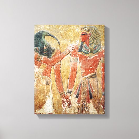 Toile Le dieu Thoth avec Seti I dans la tombe de Seti (Recto)