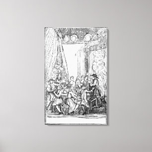Toile Le dîner de récolte, des ballades de Roxburghe