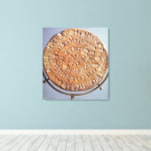 Toile Le disque Phaistos, avec une signification inconnu (Insitu (Plancher de Bois))