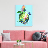 Toile Le doigt de couleur cosmique (Insitu(Salon))