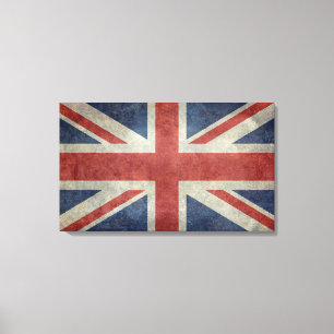 Toile Le drapeau Union Jack du Royaume-Uni - Vintage rét