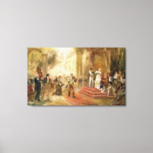 Toile Le feu à l'ambassade autrichienne (huile sur la