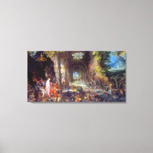 Toile Le feu, avant janvier Brueghel l'aîné