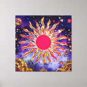 Toile "Le feu de la danse du Cosmos" Le Soleil (Recto)