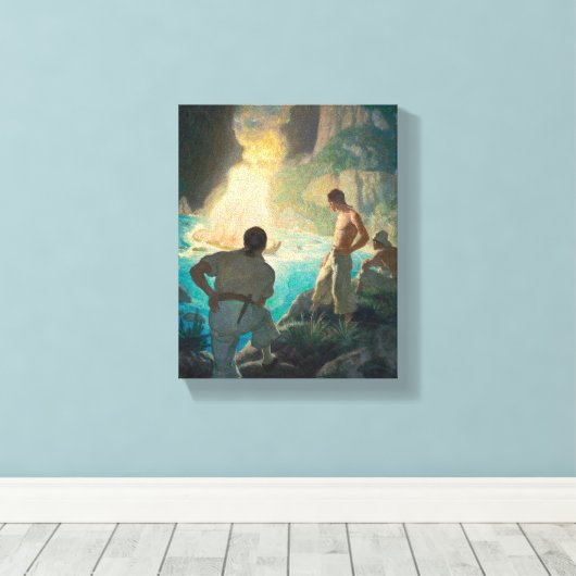 Toile Le feu de la générosité par Newell Convers Wyeth (Insitu (Plancher de Bois))