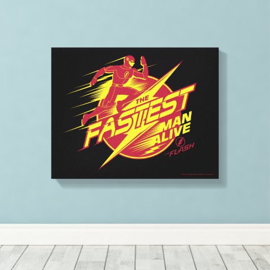 Toile Le Flash | L'Homme Le Plus Rapide Vit (Insitu (Plancher de Bois))