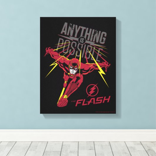 Toile Le Flash | "Tout est possible" (Insitu (Plancher de Bois))