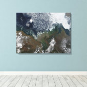 Toile Le fleuve Mackenzie se jette dans la baie Mackenzi (Insitu (Plancher de Bois))