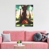 Toile Le Fox de la ville affamé dort sous un arbre (Insitu(Salon))