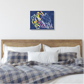 Toile Le gardien de hockey Ma typographie de but (Insitu(Chambre))