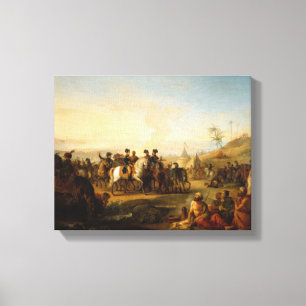 Toile Le Général Bonaparte visitant les fontaines de