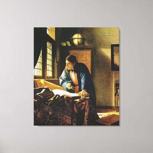 Toile Le géographe de Johannes Vermeer (vers 1669) (Recto)