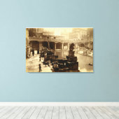 Toile Le Grand Bain Romain, Bain (photo b/w) (Insitu (Plancher de Bois))