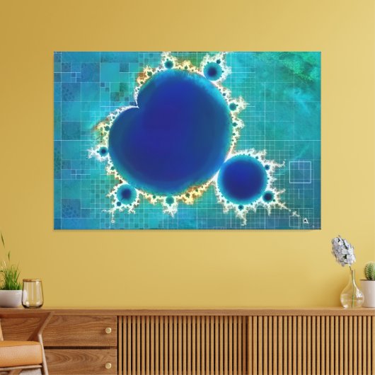 Toile Le Grand Bleu Mandelbrot Set Fractal Treasure Map (Insitu(Salon))
