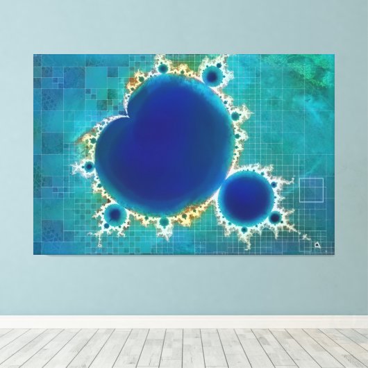 Toile Le Grand Bleu Mandelbrot Set Fractal Treasure Map (Insitu (Plancher de Bois))