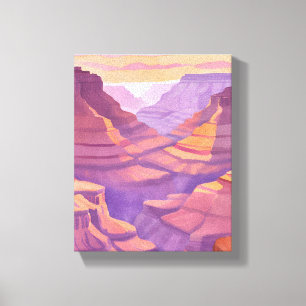 Toile Le Grand Canyon Aquarelle du parc national