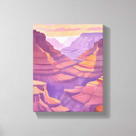 Toile Le Grand Canyon | Aquarelle du parc national (Recto)