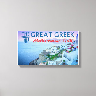 Toile Le Grand Grec Méditerranéen Grill Oia Santorini
