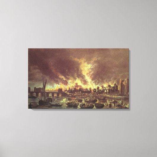 Toile Le grand incendie de Londres, 1666 (Recto)