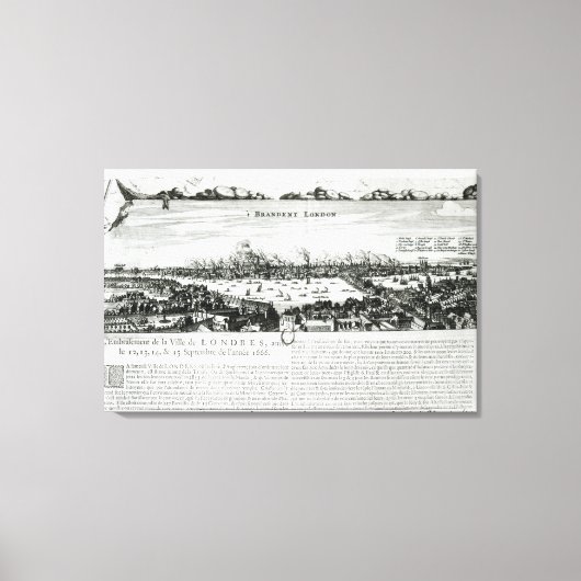 Toile Le grand incendie de Londres en 1666 (Recto)