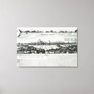 Toile Le grand incendie de Londres en 1666