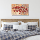 Toile Le grand panneau pétroglyphe de chasse (Insitu(Chambre))