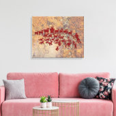 Toile Le grand panneau pétroglyphe de chasse (Insitu(Salon))