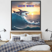 Toile Le grand requin blanc (Insitu(Chambre))
