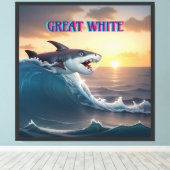 Toile Le grand requin blanc (Insitu (Plancher de Bois))