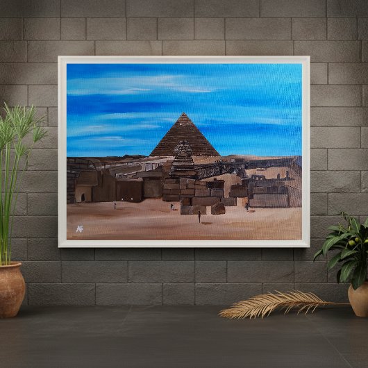 Toile Le Grand Sphinx et la Pyramide de Khafre