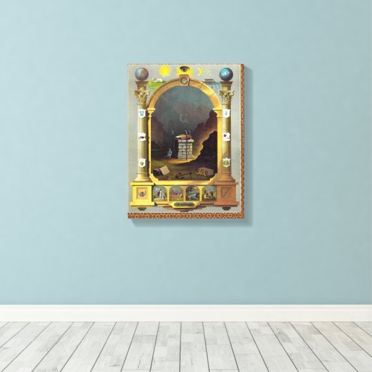 Toile Le graphique maçonnique (Insitu (Plancher de Bois))