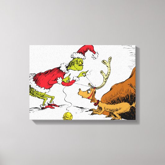 Toile Le Grinch prépare Max le renne (Recto)