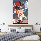 Toile Le guerrier de Samurai combat sur un cheval, Yoshi (Insitu(Chambre))