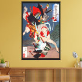 Toile Le guerrier de Samurai combat sur un cheval, Yoshi (Insitu(Salon))