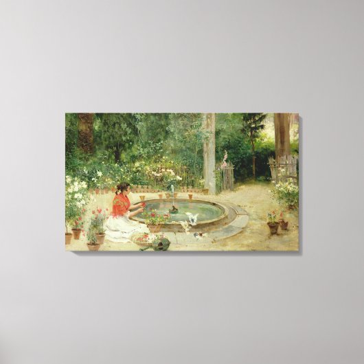 Toile Le Jardin aux Fleurs, 1899 (huile sur toile) (Recto)