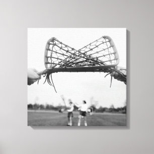 Toile Le jeu commence dans une équipe de lacrosse avec