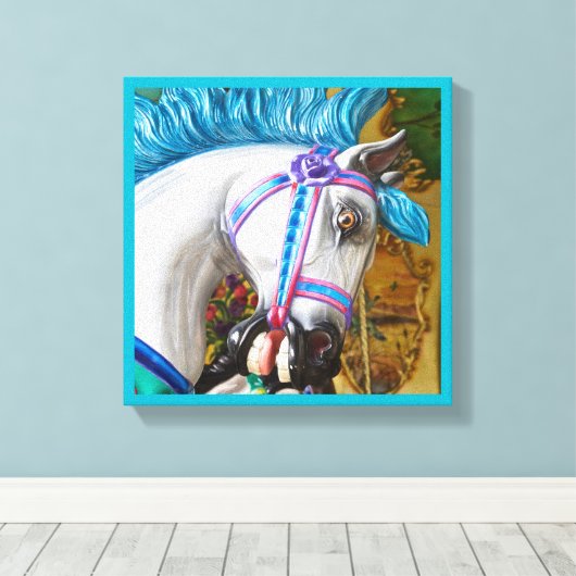 Toile Le joyeux cheval peint 2 (Insitu (Plancher de Bois))