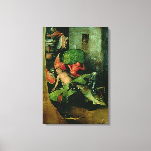 Toile Le jugement Dernier : Détail du masque (Recto)