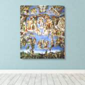 Toile Le Jugement dernier Fresque de Michelangelo (Insitu (Plancher de Bois))