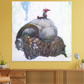 Toile "Le Julbock" Chèvre de Noël de John Bauer (Insitu(Salon))