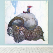 Toile « Le Julbock » Chèvre de Noël par John Bauer (Insitu (Plancher de Bois))