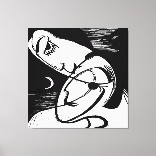 Toile Le Kiss By Moonlight et Ocean (Recto)