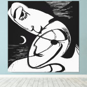 Toile Le Kiss By Moonlight et Ocean (Insitu (Plancher de Bois))