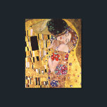 Toile Le Kiss, Gustav Klimt<br><div class="desc">Le Kiss, Gustav Klimt Austrain Symbolist Peintre Gustav Klimt Le Kiss (original Der Kuss) a été peint par Gustav Klimt, et est probablement son oeuvre la plus célèbre. Il a commencé à y travailler en 1907 et c'est le point culminant de sa soi-disant "période d'or". Il représente un couple, dans...</div>