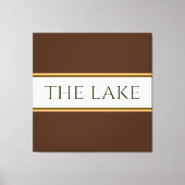 Toile LE LAC Bold Brown Blanc Orange Racing Stripes (Recto)