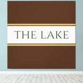 Toile LE LAC Bold Brown Blanc Orange Racing Stripes (Insitu (Plancher de Bois))