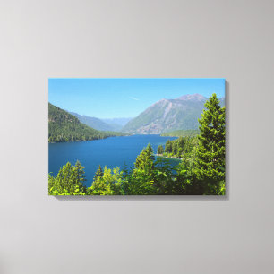 Toile Le lac Cushman en été