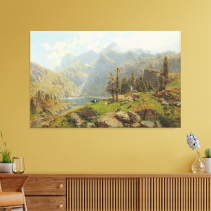 Toile Le lac de Murg en Suisse, Glaris