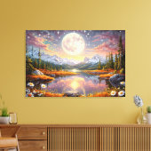 Toile Le Lac de Rêve Enchanté (Insitu(Salon))