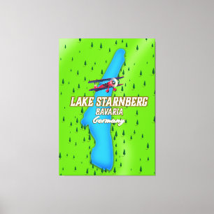 Toile Le lac Starnberg Bavière Allemagne affiche voyage